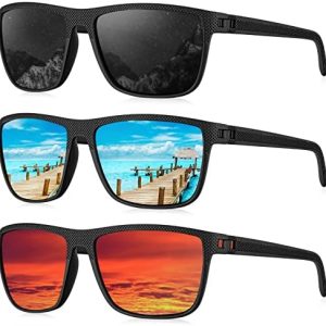 KALIYADI Polarized Sunglasses for Men, Lightweight Sun Glasses with UV Protection for Driving
